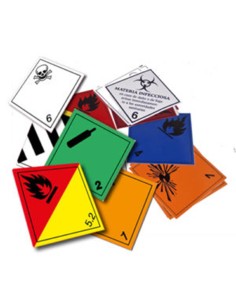 Conjunto de etiquetas y placas para ADR